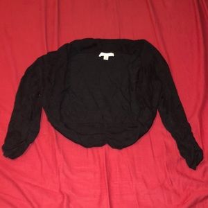 Soft Short Black Cardigan